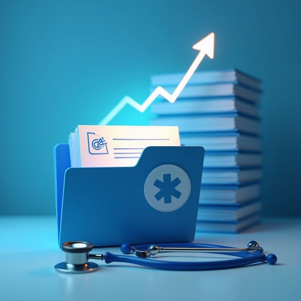 Profesional de salud evaluando información clínica